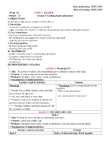 Giáo án Tiếng Anh 7 - Week 21 - Năm học 2023-2024