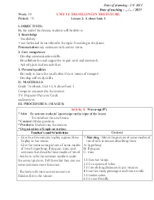 Giáo án Tiếng Anh 7 - Week 30 - Năm học 2023-2024