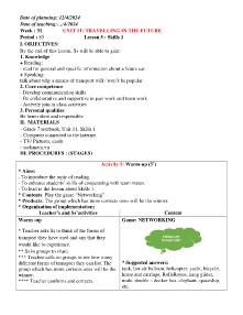 Giáo án Tiếng Anh 7 - Week 31 - Năm học 2023-2024