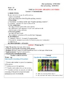 Giáo án Tiếng Anh 7 - Week 33 - Năm học 2023-2024