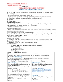 Giáo án Tiếng Anh 7 - Week 34 - Năm học 2023-2024