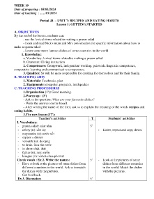 Giáo án Tiếng Anh 9 - Week 19, Period 48-50 - Năm học 2023-2024