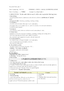 Giáo án Tiếng Anh 9 - Week 2 - Năm học 2024-2025