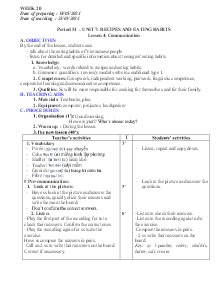 Giáo án Tiếng Anh 9 - Week 20, Period 51-53 - Năm học 2023-2024