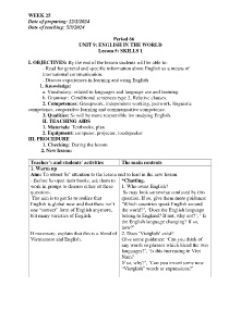 Giáo án Tiếng Anh 9 - Week 25, Period 66-68 - Năm học 2023-2024