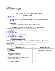 Giáo án Tiếng Anh 9 - Week 30, Period 79-80 - Năm học 2023-2024