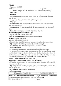 Giáo án Tin học 6 (Kết nối tri thức) - Tiết 24, Bài 13: Thực hành. Tìm kiếm và thay thế - Năm học 2023-2024