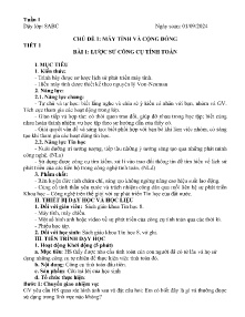 Giáo án Tin học 8 - Tiết 1, Bài 1: Lược sử công cụ tính toán - Năm học 2023-2024
