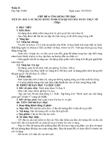 Giáo án Tin học 8 - Tiết 19, Bài 15: Sử dụng bảng tính giải quyết bài toán thực tế - Năm học 2023-2024