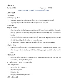 Giáo án Tin học 8 - Tiết 22+23, Bài 7: Trực quan hóa dữ liệu - Năm học 2023-2024