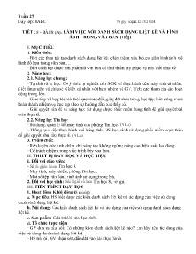 Giáo án Tin học 8 - Tiết 25, Bài 8 (A): Làm việc với danh sách dạng liệt kê và hình ảnh trong văn bản (Tiếp) - Năm học 2023-2024