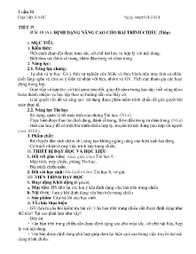 Giáo án Tin học 8 - Tiết 29, Bài 10 (A): Định dạng nâng cao cho bài trình chiếu (Tiếp) - Năm học 2023-2024