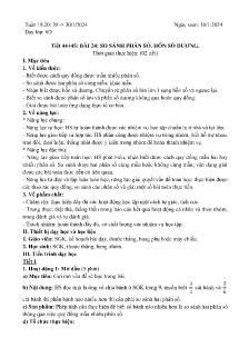 Giáo án Toán 6 - Tiết 44+45, Bài 24: So sánh phân số, hỗn số dương - Năm học 2023-2024