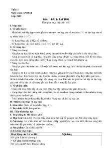 Giáo án Toán 6 - Tuần 1 - Năm học 2024-2025