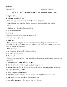 Giáo án Toán 6 - Tuần 19 - Năm học 2023-2024