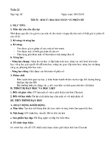 Giáo án Toán 6 - Tuần 22 - Năm học 2023-2024