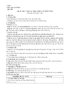 Giáo án Toán 6 - Tuần 3 - Năm học 2024-2025