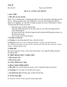 Giáo án Toán 6 - Tuần 30, Tiết 9+10: Luyện tập chung - Năm học 2023-2024