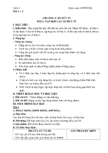 Giáo án Toán 7 - Tuần 1 - Năm học 2024-2025