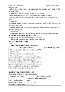 Giáo án Toán 7 - Tuần 2, Tiết 7-9: Lũy thừa với số mũ tự nhiên của 1 số hữu tỉ - Năm học 2024-2025