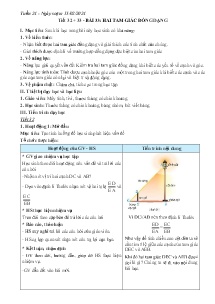 Giáo án Toán 8 - Tiết 32+33, Bài 33: Hai tam giác đồng dạng - Năm học 2023-2024