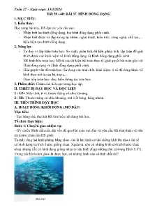 Giáo án Toán 8 - Tiết 39+40, Bài 37: Hình đồng dạng - Năm học 2023-2024