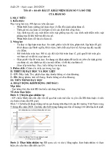 Giáo án Toán 8 - Tiết 43-45, Bài 27: Khái niệm hàm số và đồ thị hàm số - Năm học 2023-2024
