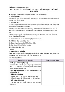Giáo án Toán 8 - Tiết 46+47, Bài 28: Hàm số bậc nhất và đồ thị của hàm số bậc nhất - Năm học 2023-2024