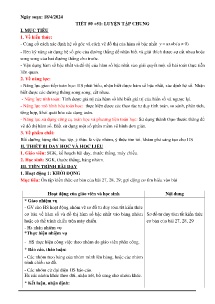 Giáo án Toán 8 - Tiết 50+51: Luyện tập chung - Năm học 2023-2024