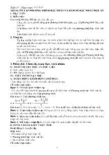 Giáo án Toán 8 - Tiết 54: Ôn tập phương trình bậc nhất và hàm số bậc nhất 1 ẩn - Năm học 2023-2024