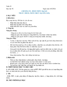 Giáo án Toán 8 - Tuần 19 - Năm học 2023-2024