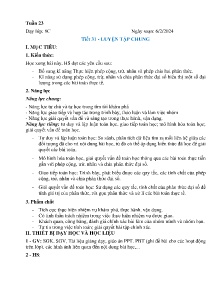 Giáo án Toán 8 - Tuần 23, Tiết 31: Luyện tập chung - Năm học 2023-2024