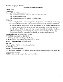 Giáo án Toán 8 - Tuần 28, Tiết 41+42: Luyện tập chung - Năm học 2023-2024