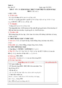 Giáo án Toán 8 - Tuần 31 - Năm học 2023-2024