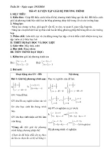 Giáo án Toán 9 - Tuần 26, Tiết 47+48 - Năm học 2023-2024