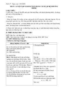 Giáo án Toán 9 - Tuần 27, Tiết 51+52 - Năm học 2023-2024