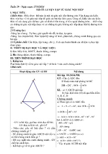 Giáo án Toán 9 - Tuần 29, Tiết 55+56 - Năm học 2023-2024