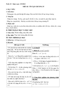 Giáo án Toán 9 - Tuần 34, Tiết 65+66 - Năm học 2023-2024
