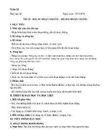 Giáo án Toán Lớp 6 - Tiết 25, Bài 34: Đoạn thẳng. Độ dài đoạn thẳng - Năm học 2023-2024