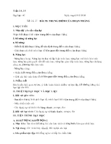 Giáo án Toán Lớp 6 - Tiết 26+27, Bài 35: Trung điểm của đoạn thẳng - Năm học 2023-2024