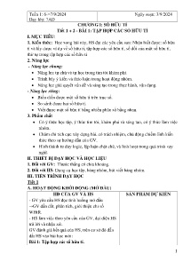 Giáo án Toán Lớp 7 - Tuần 1 - Năm học 2024-2025