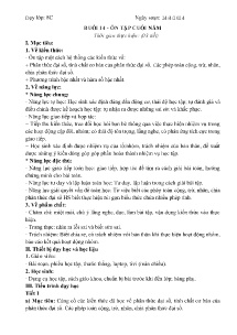 Giáo án Toán Lớp 8 - Buổi 14: Ôn tập cuối năm - Năm học 2023-2024