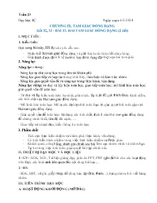 Giáo án Toán Lớp 8 - Tiết 32+33, Bài 33: Hai tam giác đồng dạng - Năm học 2023-2024