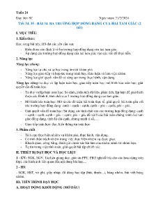Giáo án Toán Lớp 8 - Tiết 34+35, Bài 34: Ba trường hợp đồng dạng của 2 tam giác - Năm học 2023-2024