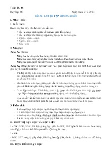 Giáo án Toán Lớp 8 - Tuần 25+26 - Năm học 2023-2024