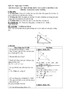 Giáo án Toán Lớp 9 - Tuần 19 - Năm học 2023-2024