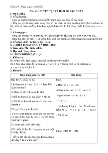Giáo án Toán Lớp 9 - Tuần 24, Tiết 43+44 - Năm học 2023-2024