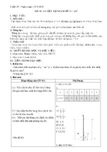 Giáo án Toán Lớp 9 - Tuần 29, Tiết 55+56 - Năm học 2023-2024