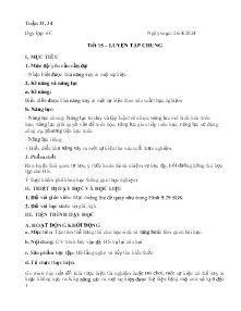 Giáo án Toán Toán 6 - Tuần 33+34 - Năm học 2023-2024