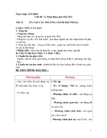 Giáo án Tự chọ Ngữ văn 9 - Chủ đề 6: Hoạt động giao tiếp - Năm học 2023-2024